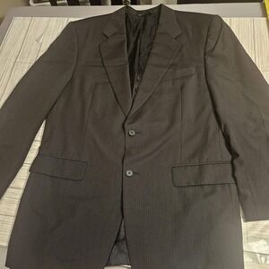 Canali Blazer Mens 50 Regular Gray Pinstripe Wool Made Italy Sport Coat Jacket